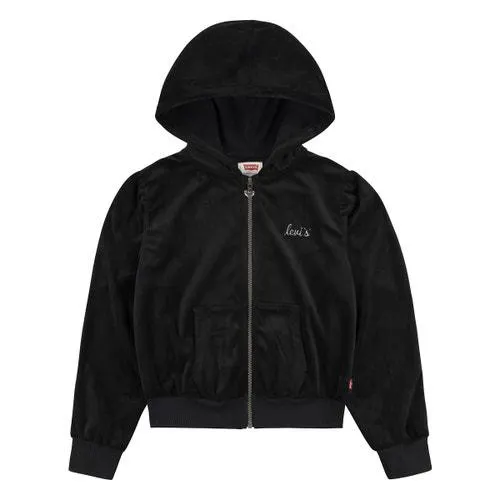 Casaco com fecho e capuz, 6-16 anos