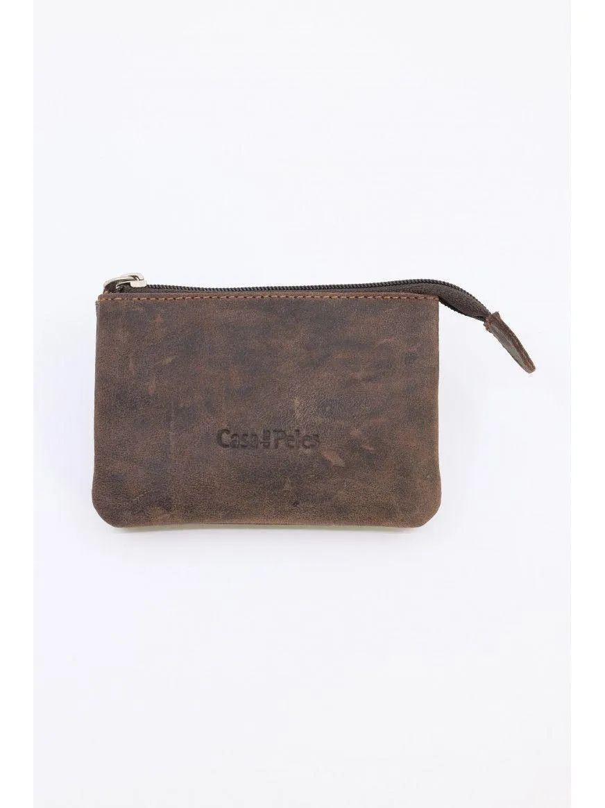 Porta-moedas em pele