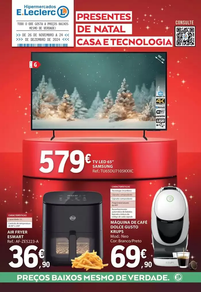 Folheto Presentes de Natal Casa e Tecnologia de 26 de novembro até 24 de dezembro 2024 - Pagina 1