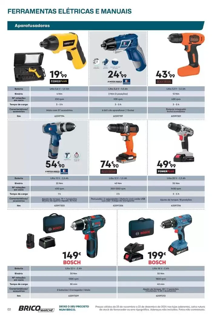 Folheto F#17 Ferramentas Elétricas e Manuais 24p Malveira de 25 de novembro até 22 de dezembro 2024 - Pagina 2