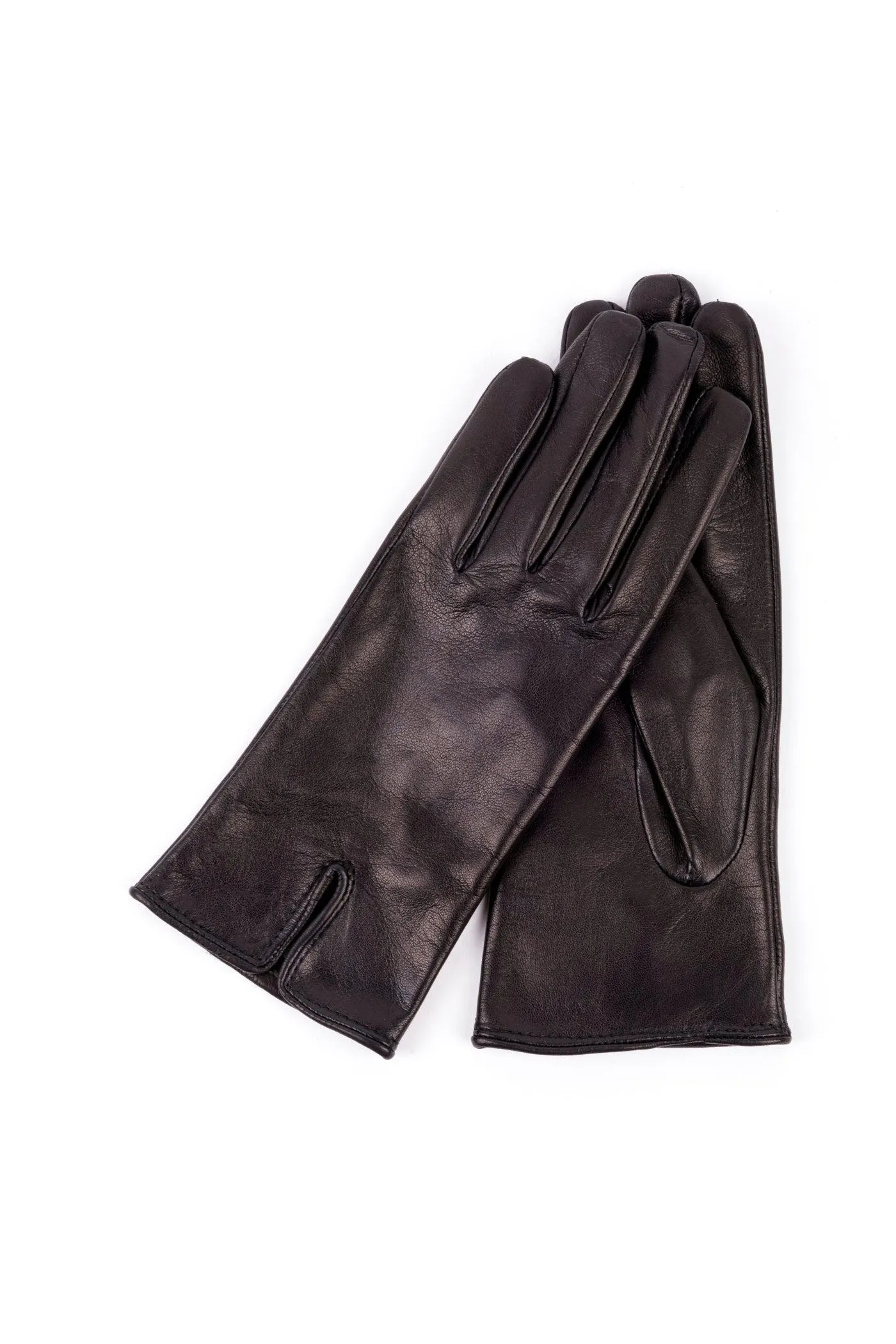 Luvas em pele lisas Camel