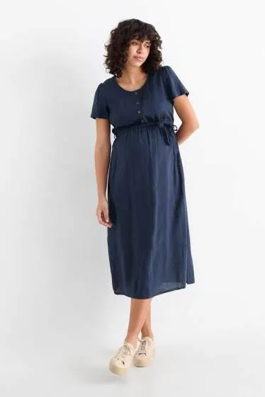 Nursing dress - linen blend