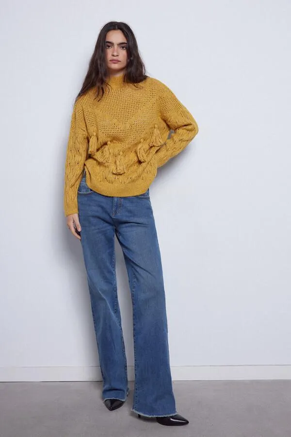 Jersey punto pompones