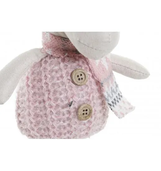 FIGURA RENA PENDURAR CORPO ROSA 17*9*20 - NV-183776