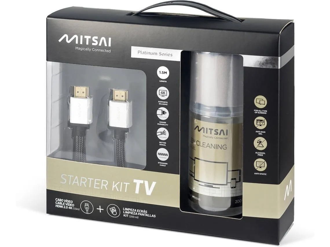 Cabo HDMI + Líquido Limpeza MITSAI MCB4512PL (M-M - HDMI 2.0 - 1.5 m)