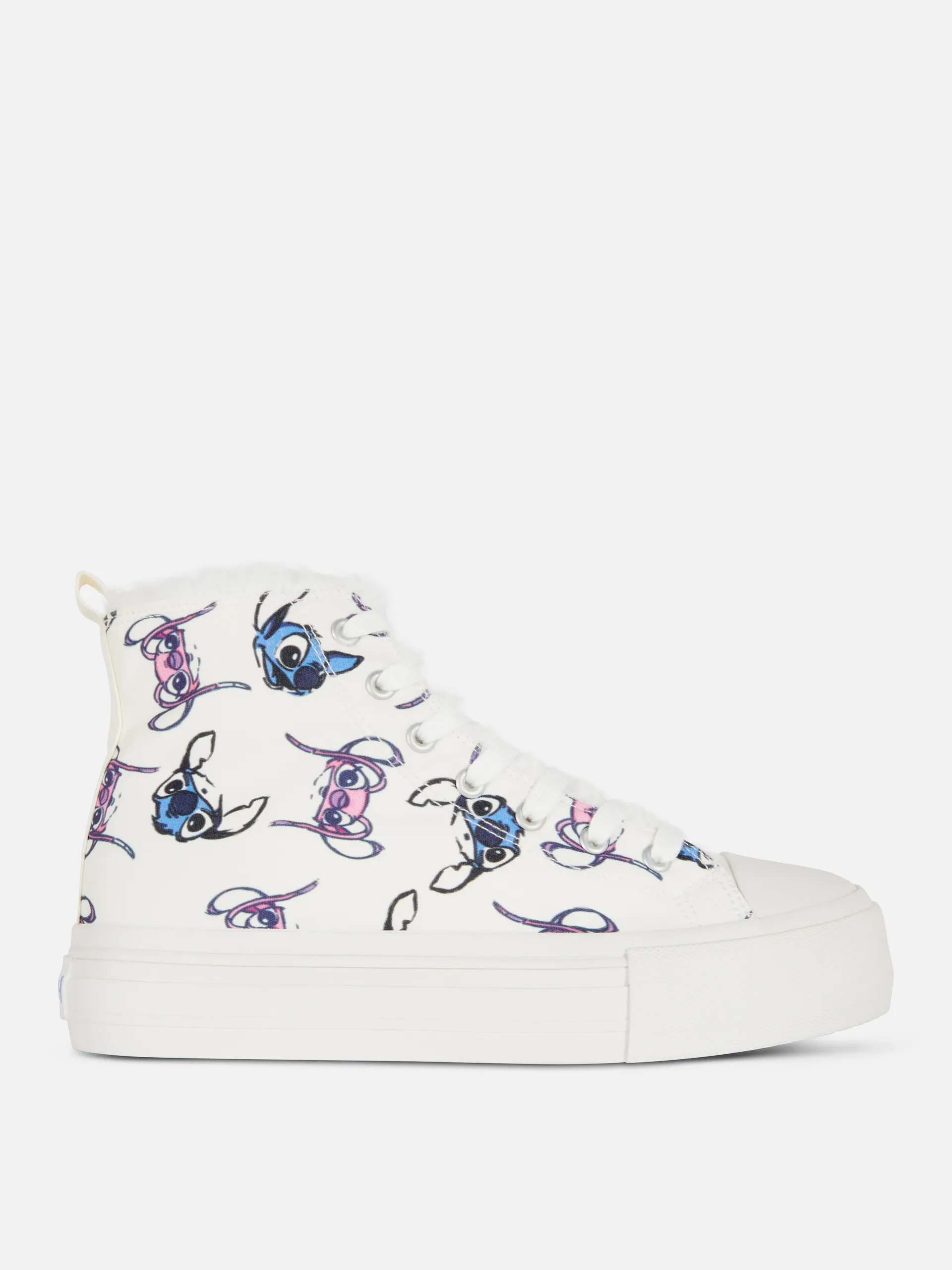 Ténis cano alto forro felpudo Disney Lilo & Stitch