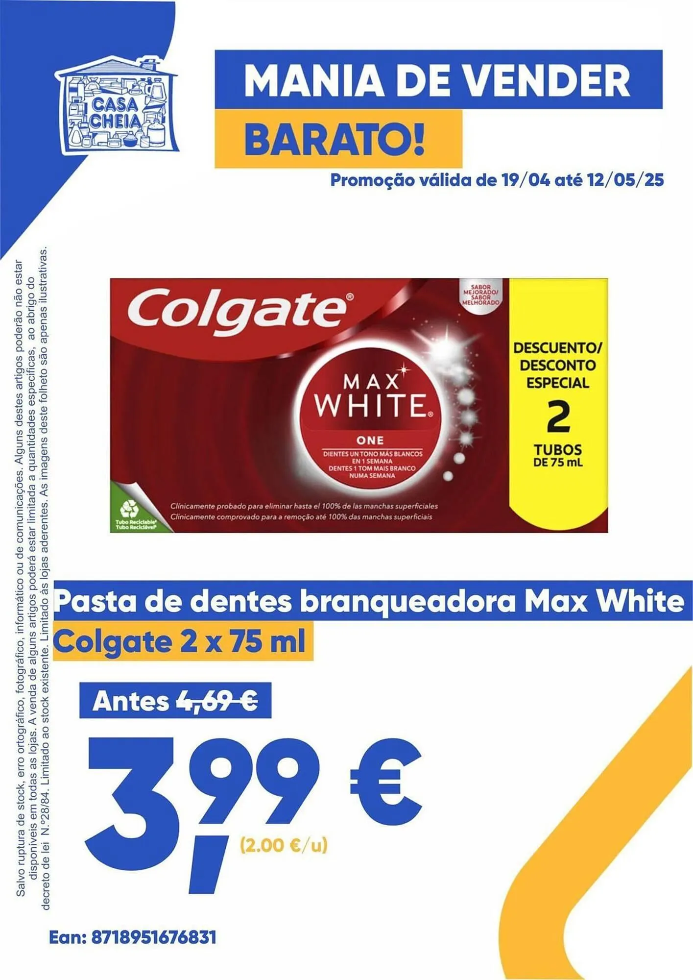 Folheto Folheto Casa Cheia de 19 de abril até 12 de maio 2025 - Pagina 1