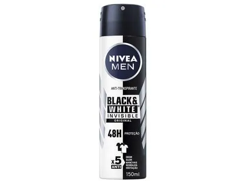 desodorizante spray invisible for black & white original nivea men 150 ml