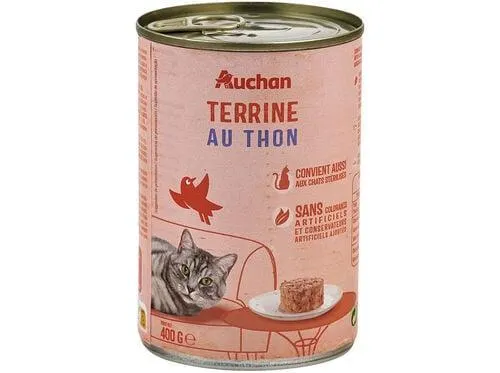comida húmida para gato auchan terrina atum 400g