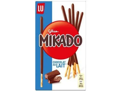 bolacha coberta mikado chocolate leite 75g