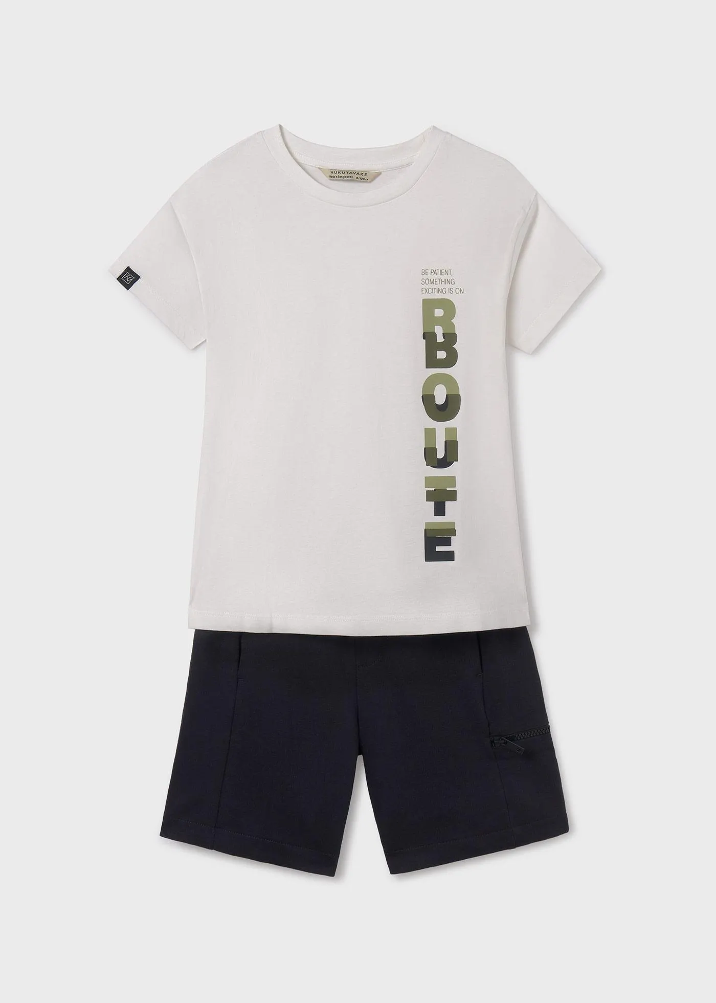 Conjunto 2 peças texto Better Cotton rapaz