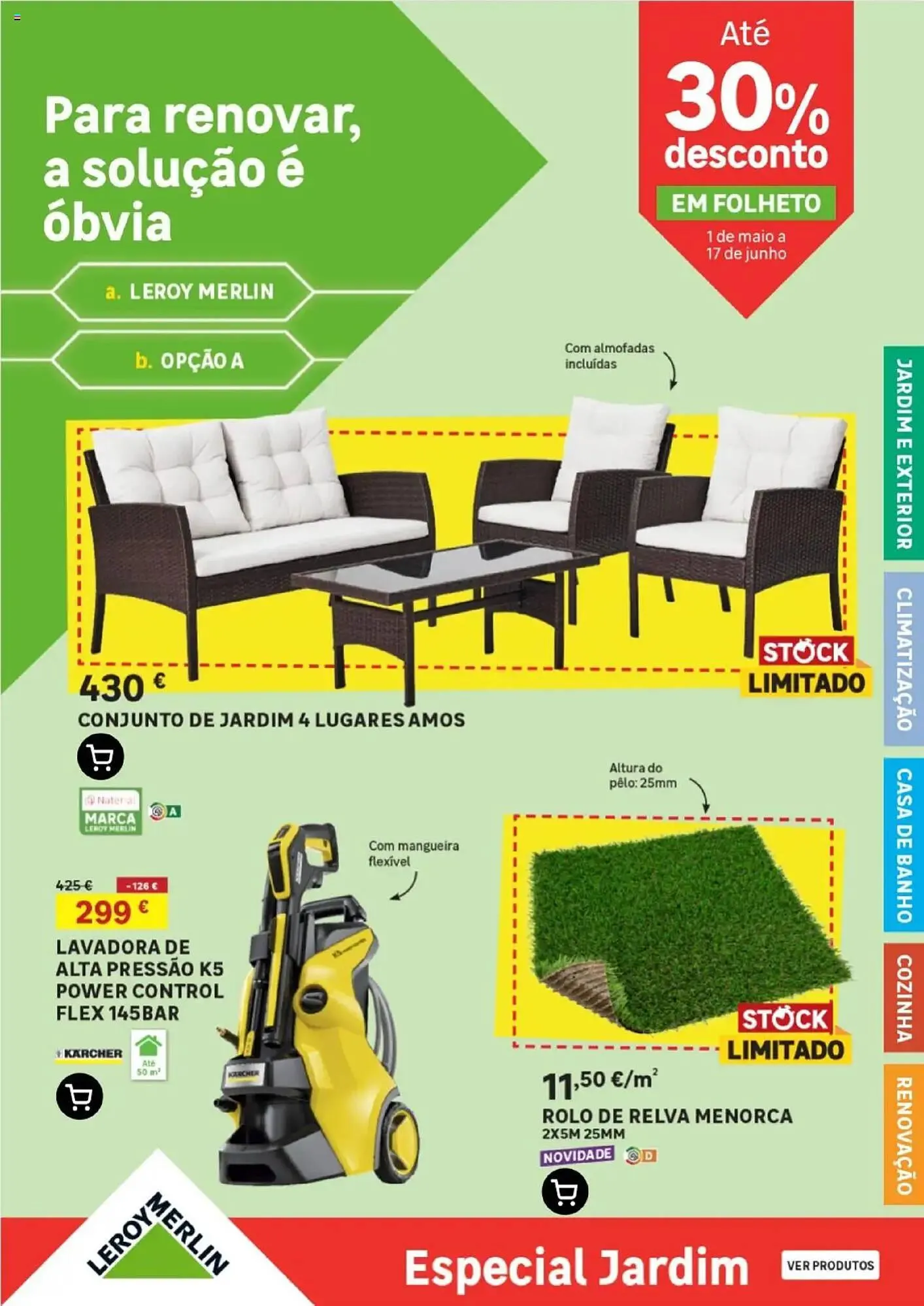 Folheto Folheto Leroy Merlin de 1 de maio até 17 de junho 2025 - Pagina 1
