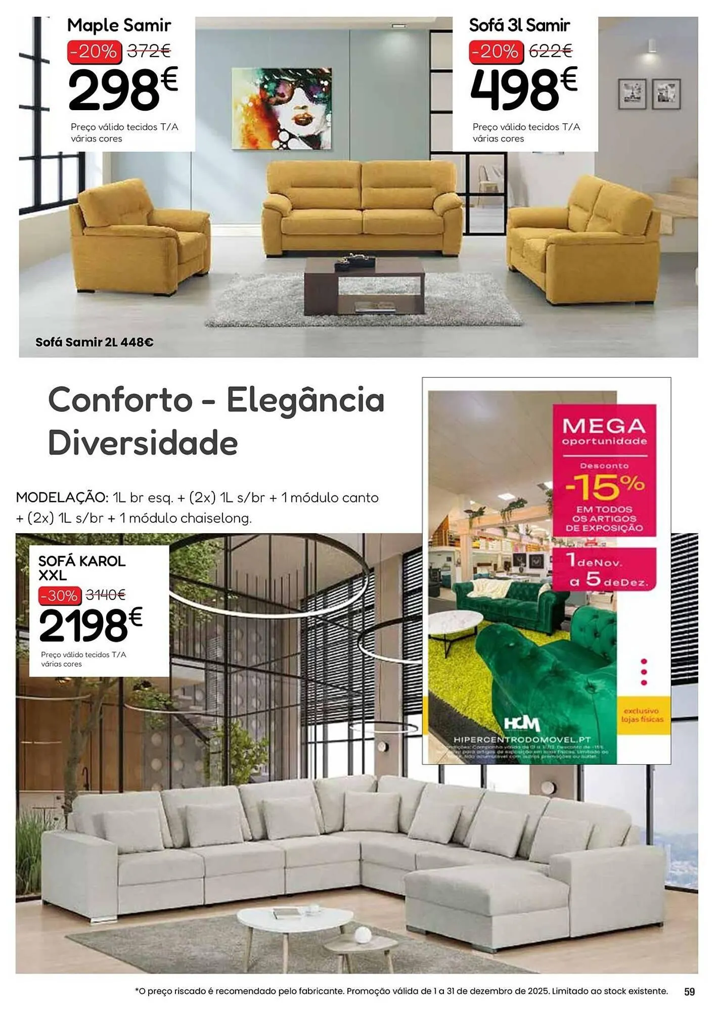Folheto Folheto Hiper Centro do Móvel de 4 de dezembro até 31 de dezembro 2025 - Pagina 59