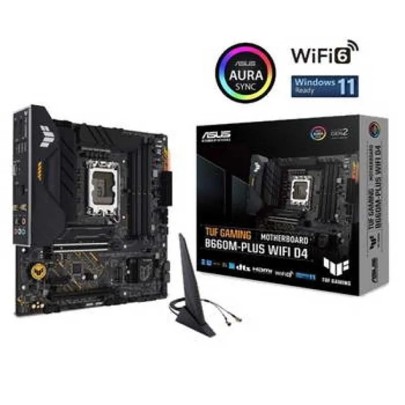 MOTHERBOARD ASUS TUF GAMING B660M-PLUS WIFI 4x DDR5 WIFI6 BT V5.2, LGA 1700 HDMI / DP MATX ARGB