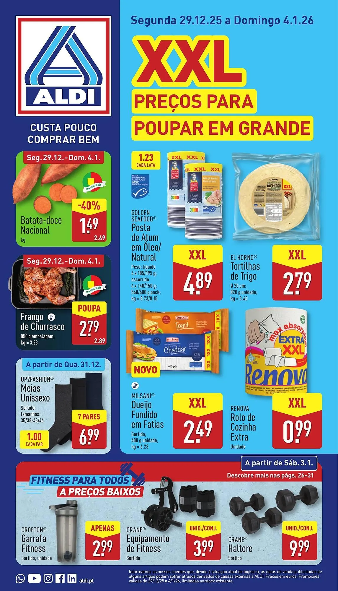 Folheto Folheto ALDI de 29 de dezembro até 4 de janeiro 2026 - Pagina 1