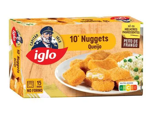 nuggets iglo capitão frango e queijo 10un 208g