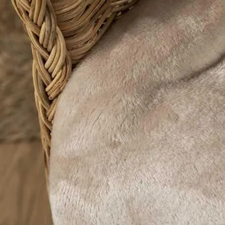 Manta velvet sherpa bege