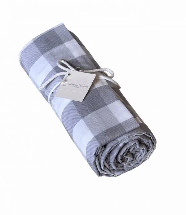 Jogo Lençol de Cima Cinza Check & Stripe