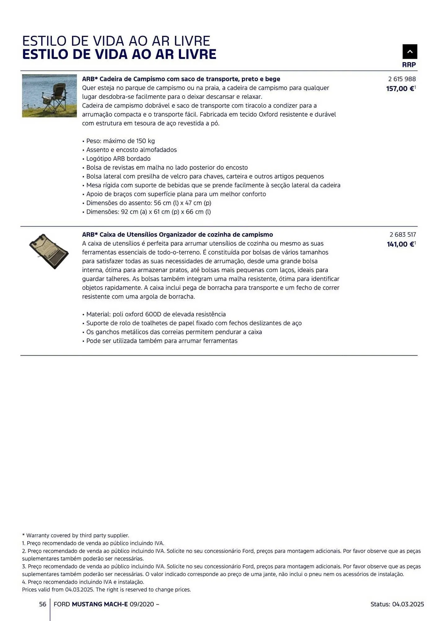 Folheto Folheto Ford de 18 de março até 31 de agosto 2025 - Pagina 56