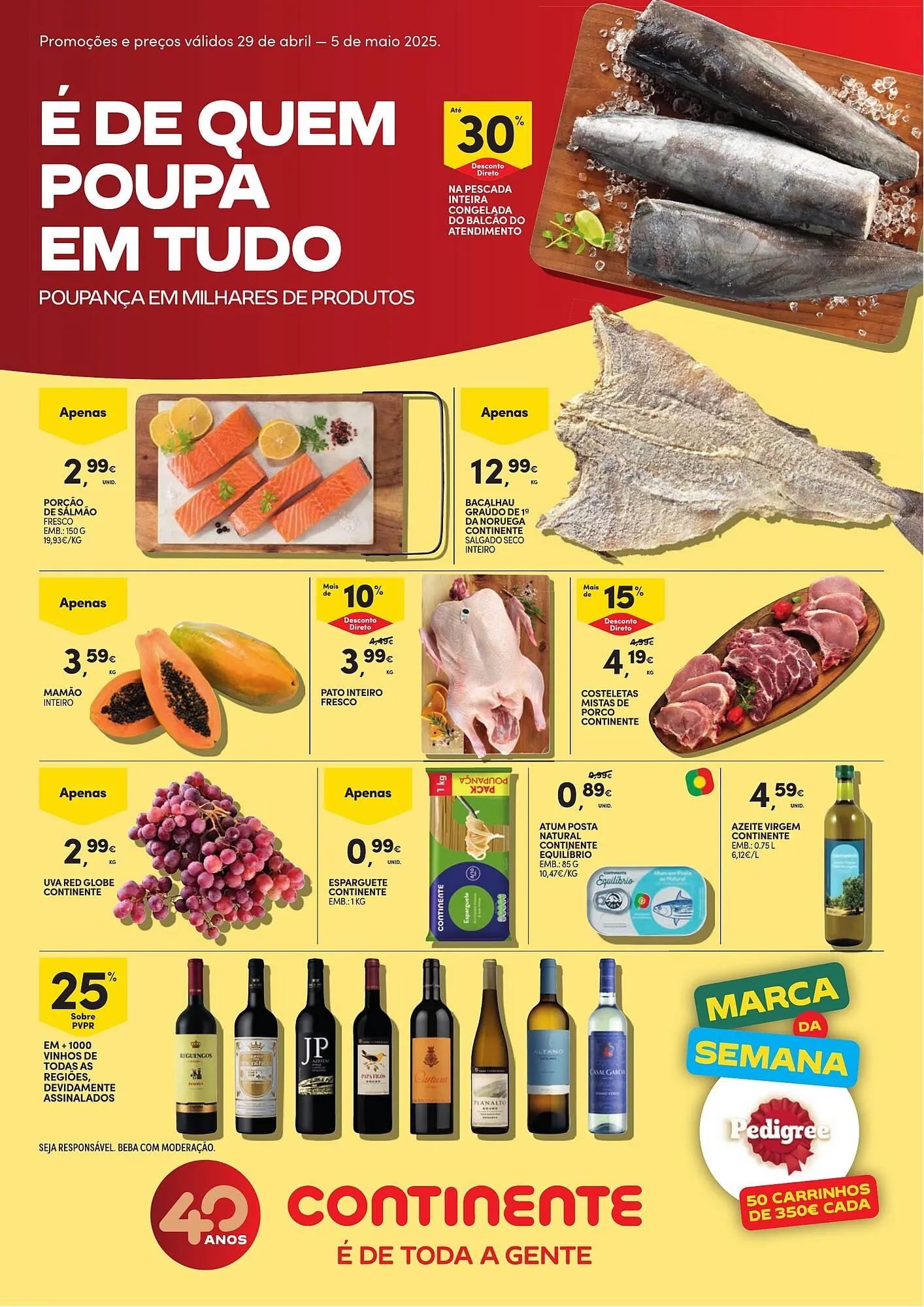 Folheto Folheto Continente de 29 de abril até 5 de maio 2025 - Pagina 1