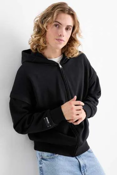 Oversized zip-through hoodie