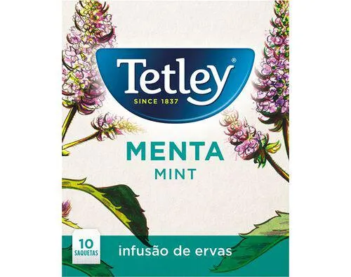 infusão tetley menta 10 saquetas