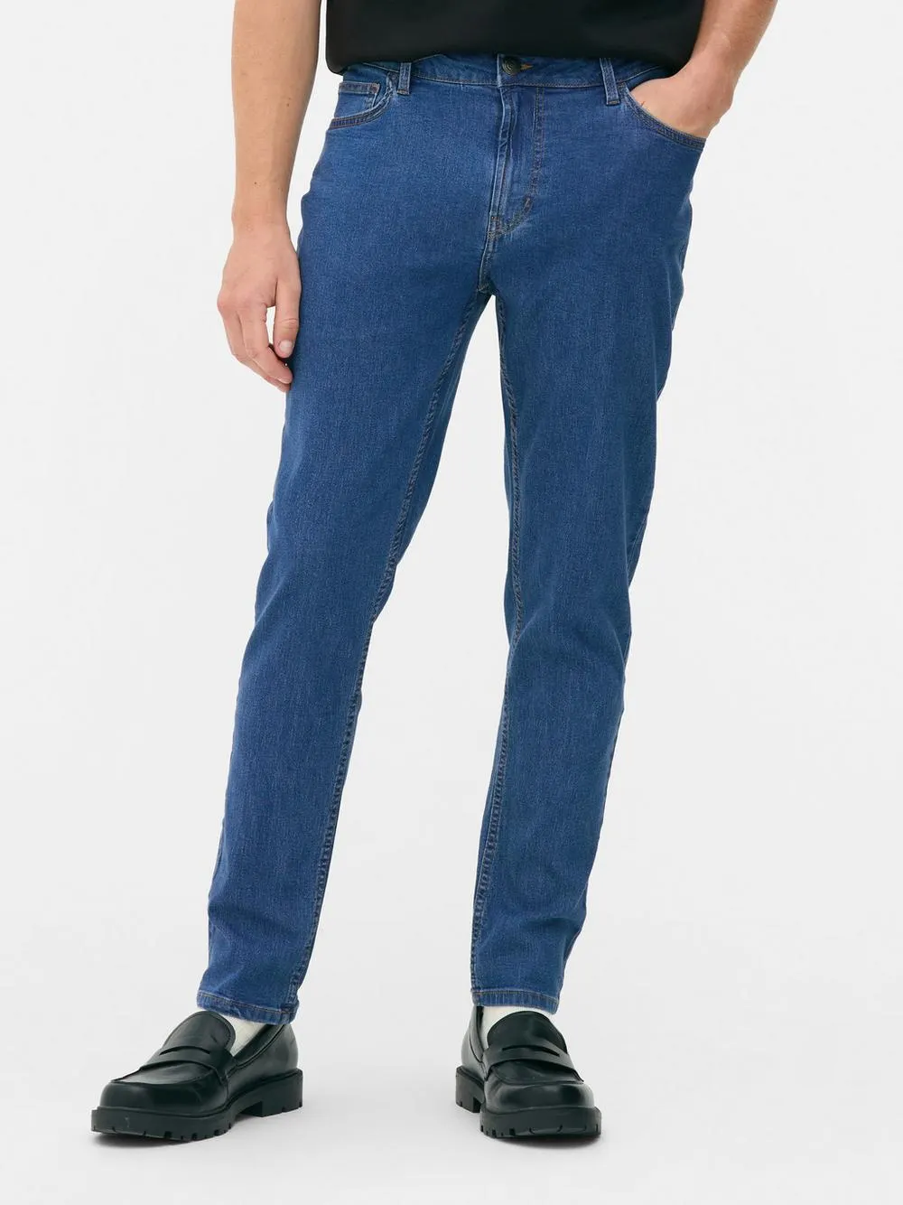 Skinny džíny se středním pasem