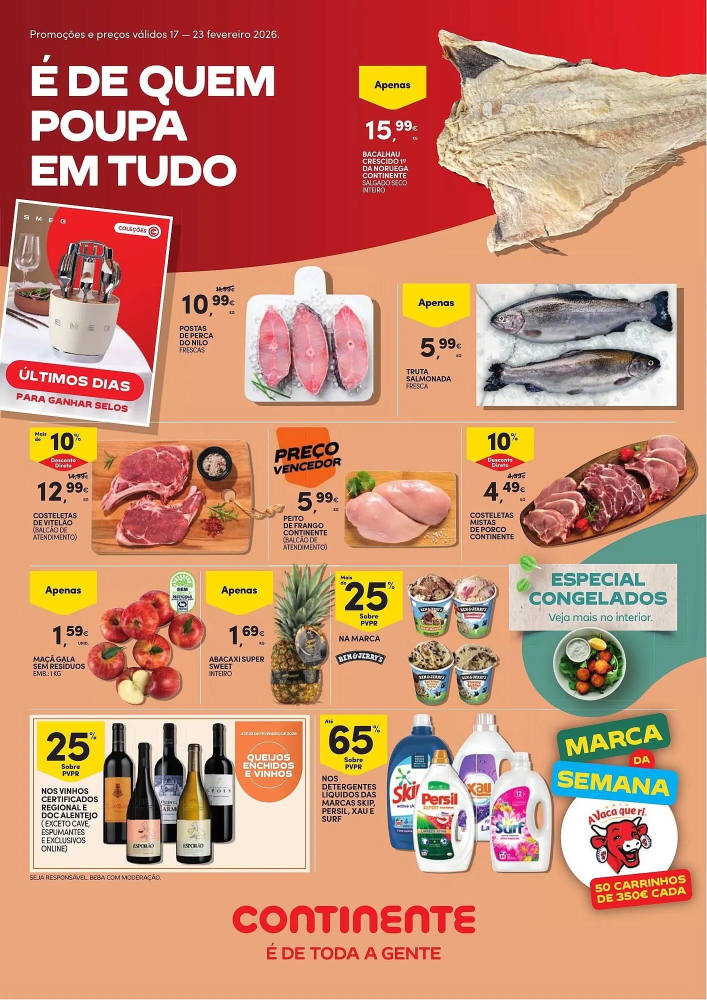 Folheto Folheto Continente de 17 de fevereiro até 23 de fevereiro 2026 - Pagina 1