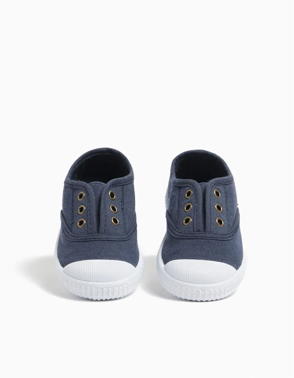 Sapatilhas de Lona sem Cordões, Bebé Menino, Azul Escuro