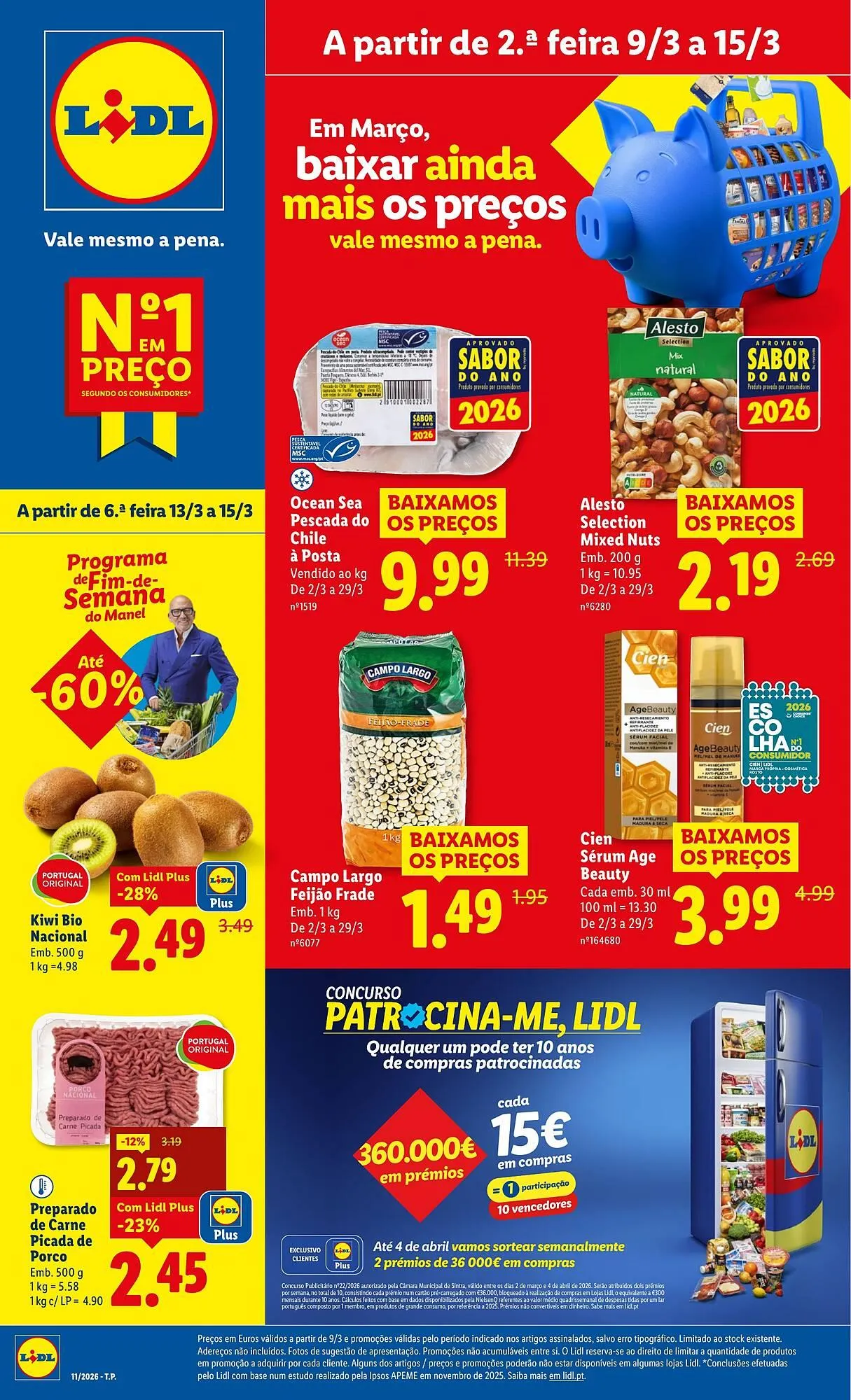 Folheto Folheto Lidl de 9 de março até 15 de março 2026 - Pagina 1
