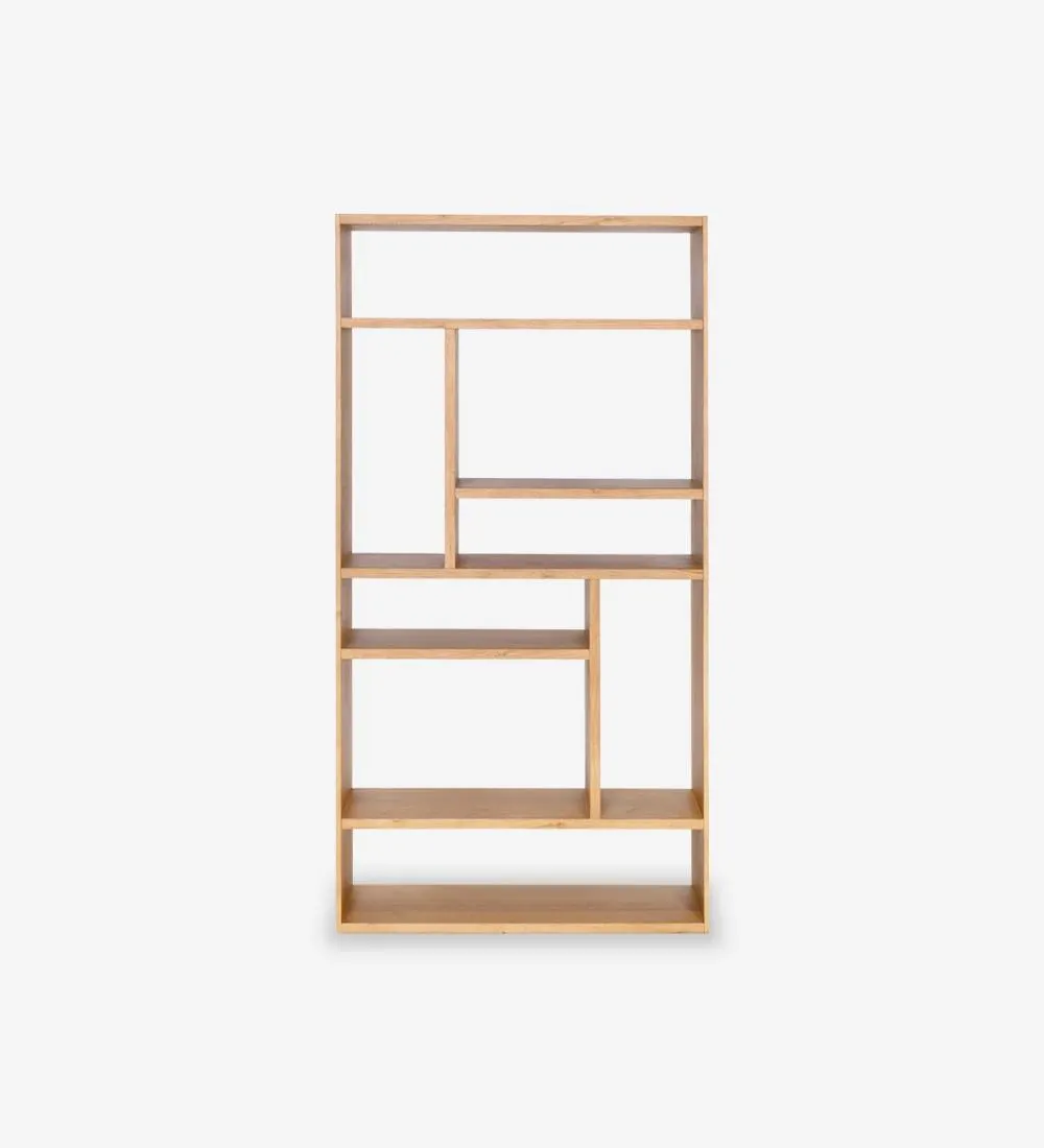Estante Oporto em carvalho mel, 90 x 180 cm.