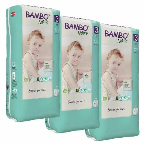 Bambo Nature Pack Fraldas Tamanho 3 M 4-8Kg (3x52) 156 Unidades