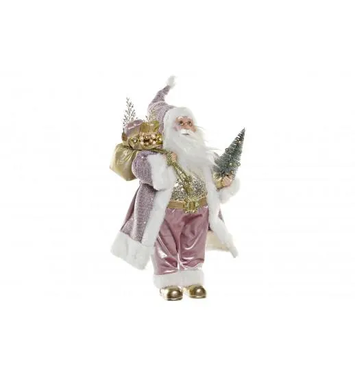 FIGURA PAI NATAL ROSA PEQUENO POLIESTER PVC 24*12*45 - NV-183810