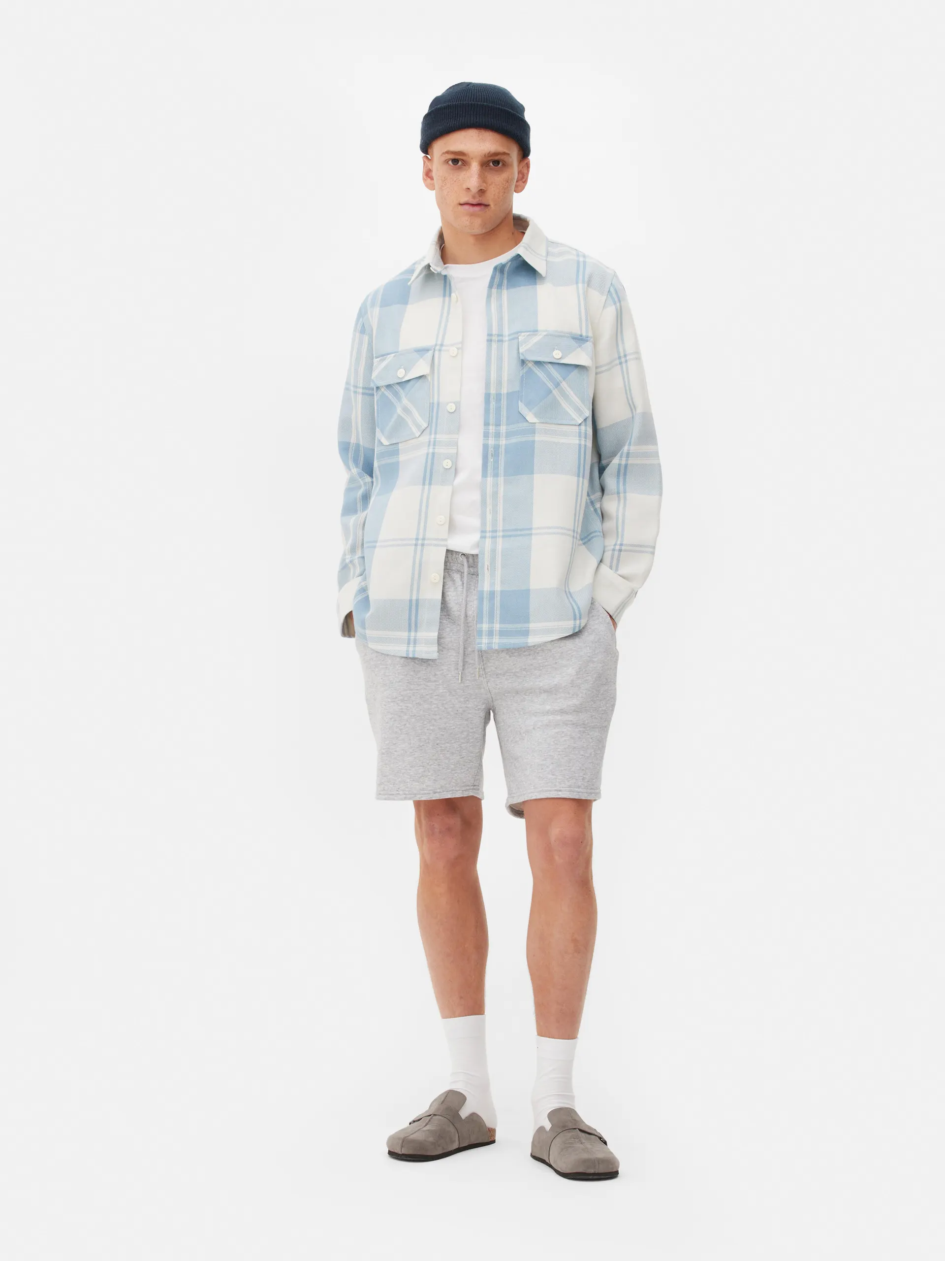 Sobrecamisa manga comprida xadrez