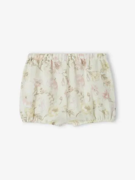 Calções em gaze de algodão, especial cerimónia, para bebé