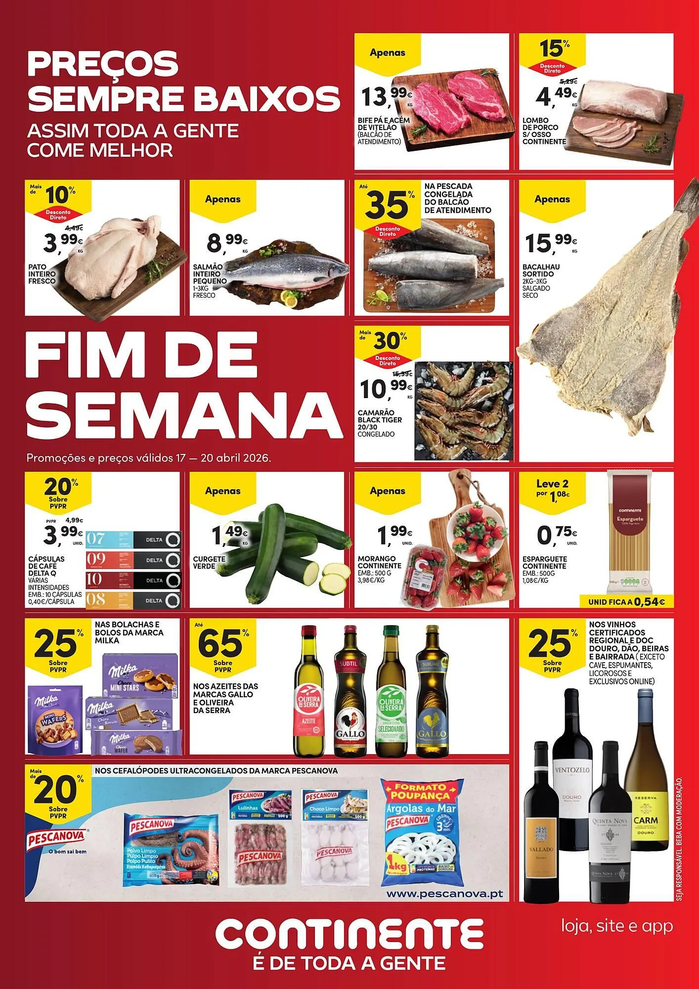 Folheto Folheto Continente de 17 de abril até 20 de abril 2026 - Pagina 1