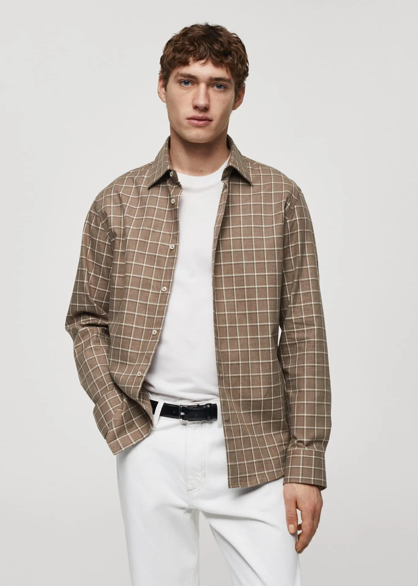 Camisa agoldón franela cuadros