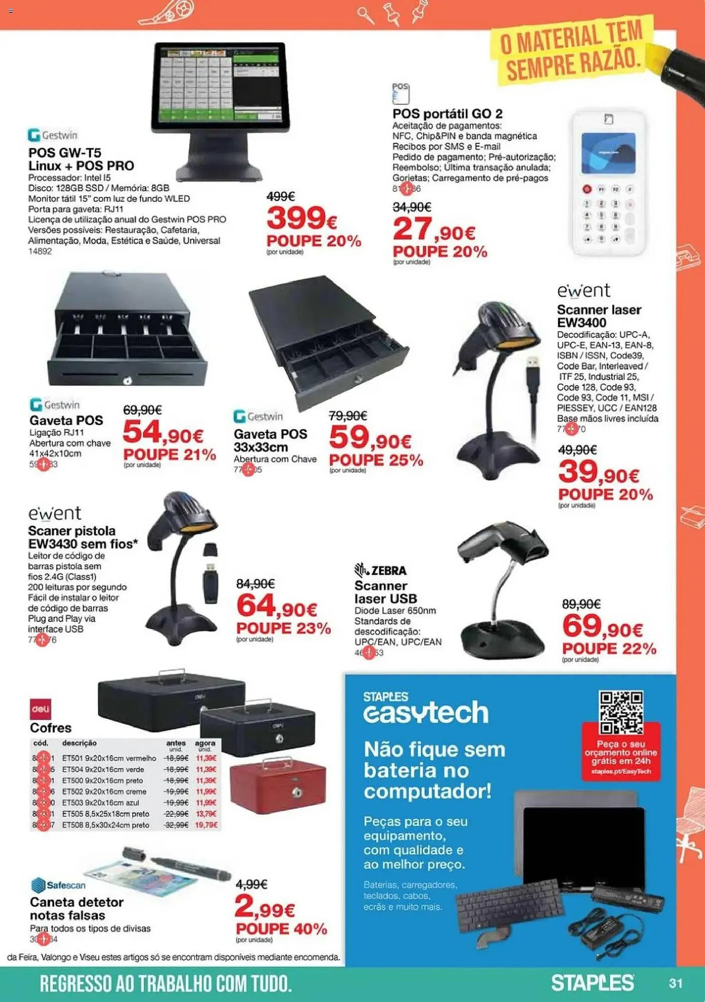 Folheto Folheto Staples de 5 de janeiro até 16 de fevereiro 2026 - Pagina 31