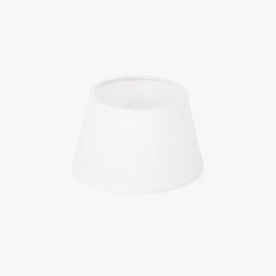 Abatjour tambor algodão branco