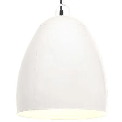 vidaXL Candeeiro teto industrial redondo 25 W 42 cm E27 branco