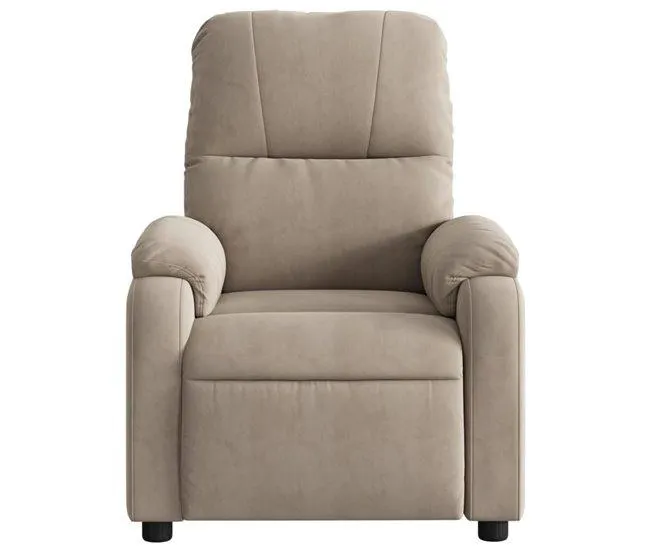 Poltrona TV relax estofamento confortável com função de inclinação manual em tecido de microfibra na cor cinza DEC028206