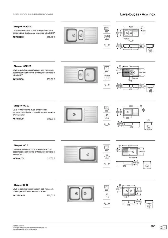 Folheto Soluções de Banho  de 6 de janeiro até 31 de dezembro 2025 - Pagina 767