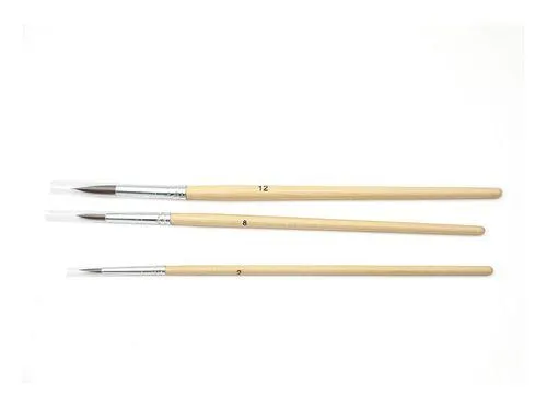 conjunto de 3 pincéis auchan nº 2/8/12