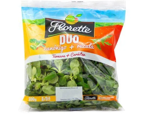 salada duo canónigo rúcula florette 100g