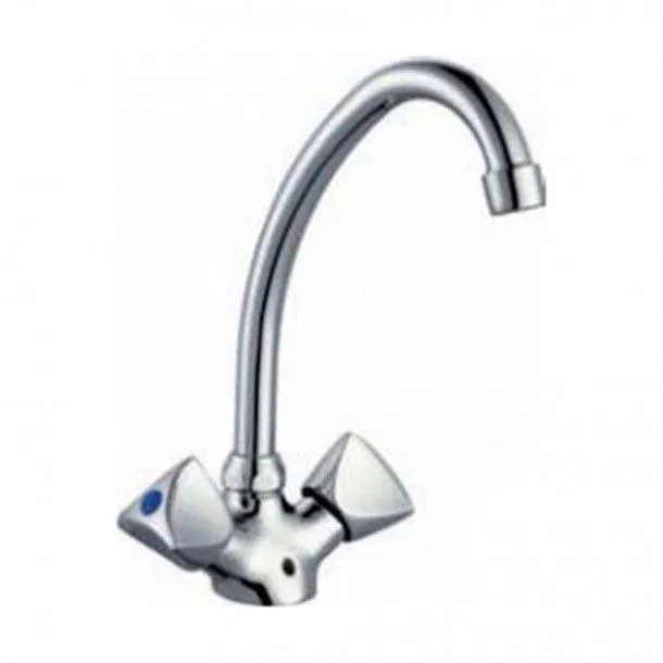 Torneira Misturadora de Cozinha Bancada Bica Alta Tricórnio