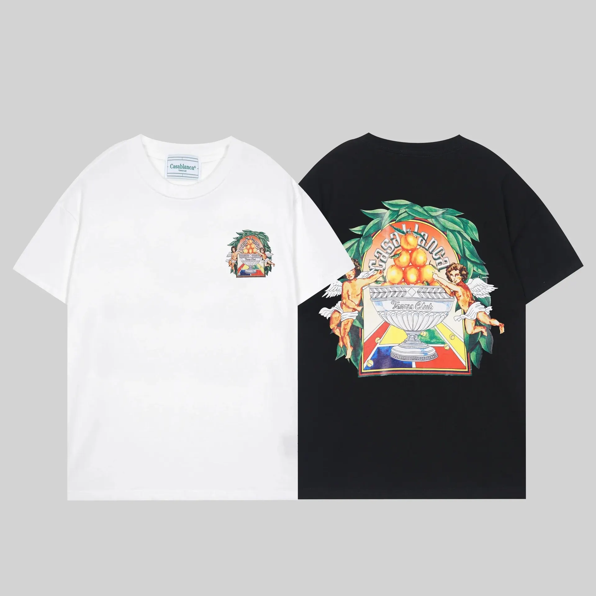 Summer New Moroccan Style Plant Print T Shirt Y2K Top Fashion Round Neck Tee Shirt Men Women Street Casual Short Sleeved T-shirt