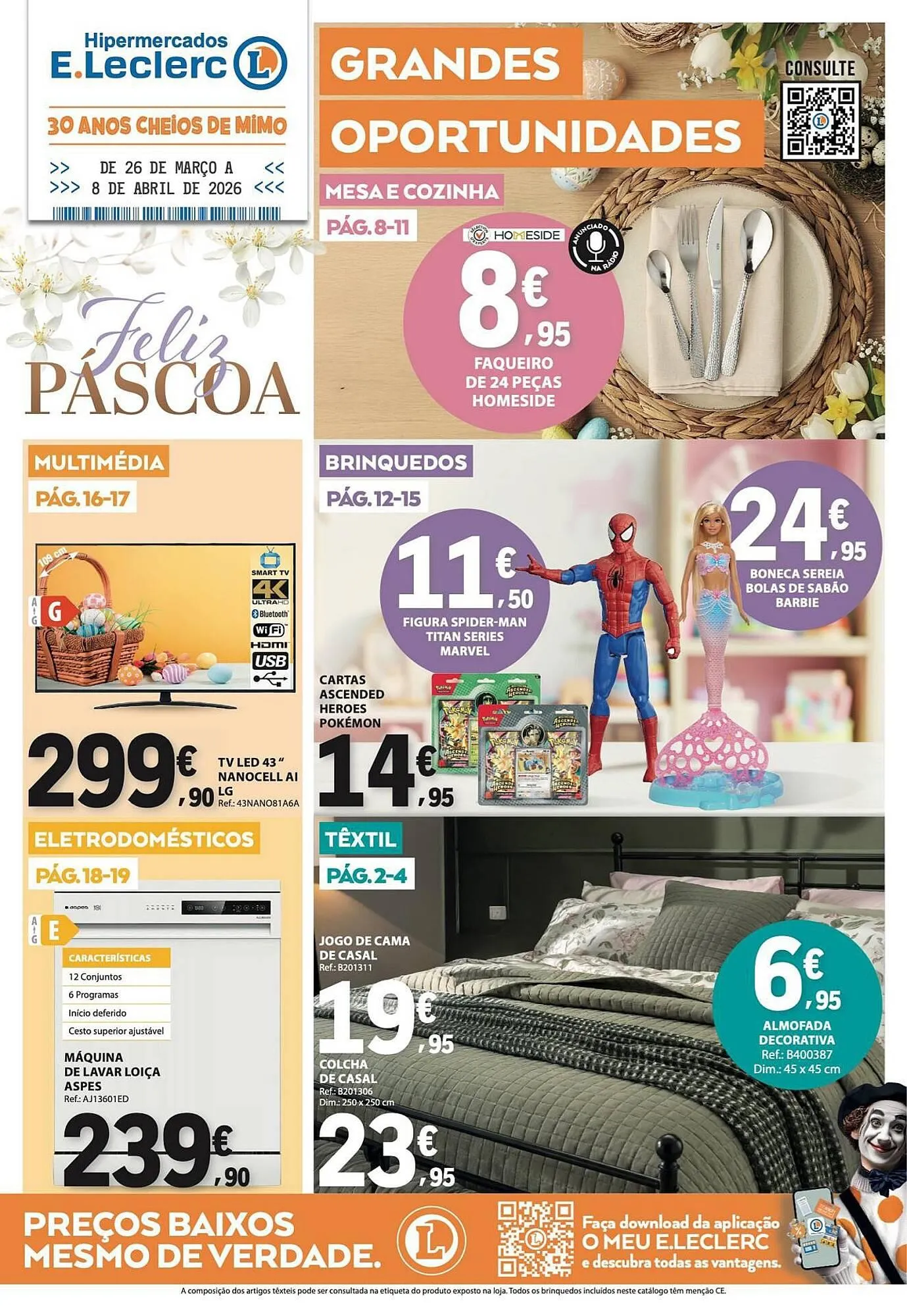 Folheto Folheto E.Leclerc de 26 de março até 8 de abril 2026 - Pagina 1