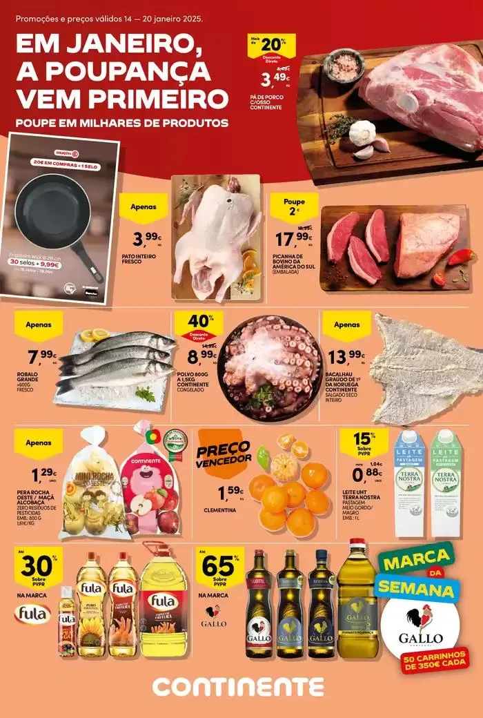 Folheto Continente Bom Dia: Folheto Semanal de 14 de janeiro até 20 de janeiro 2025 - Pagina 1