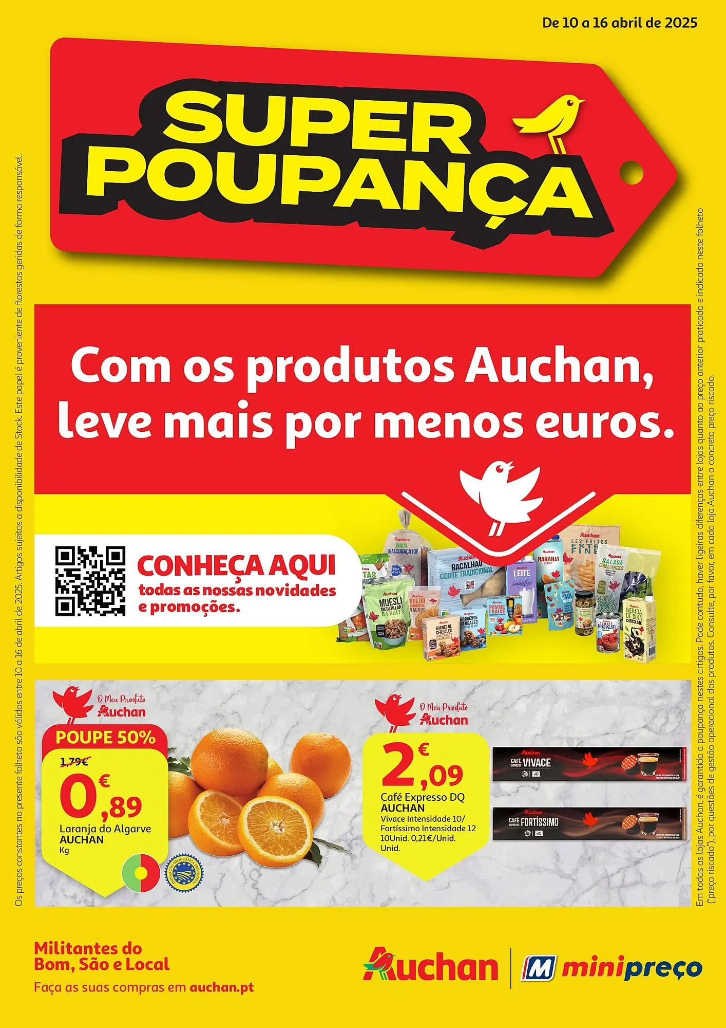Folheto Folheto Auchan de 10 de abril até 16 de abril 2025 - Pagina 1