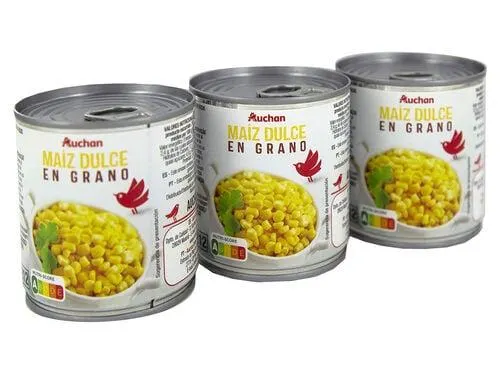 milho doce auchan em grão 3x150(140)g